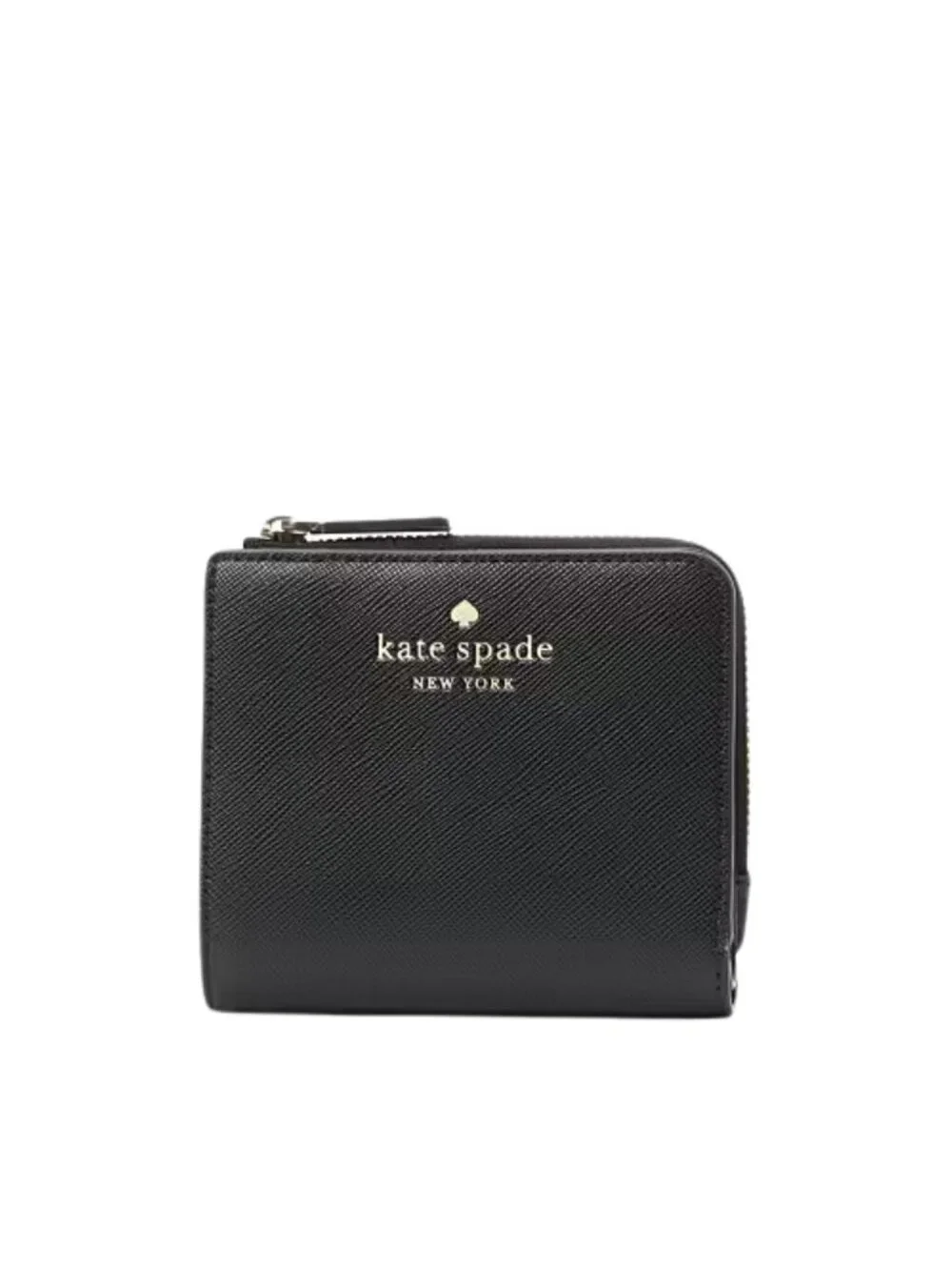 NWT Kate Spade Schuyler Small L-Zip Bifold Wallet Black